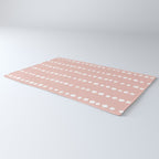 Spotted Mudcloth, Pink and White, Boho Prints Rug Gallery Image 3