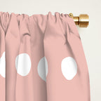 Spotted Mudcloth, Pink and White, Boho Prints Window Curtain Gallery Image 2