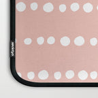 Spotted Mudcloth, Pink and White, Boho Prints Laptop Sleeve Gallery Image 3