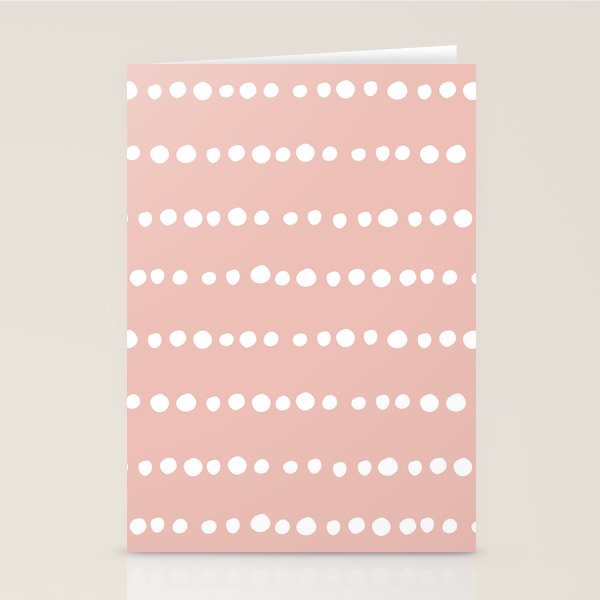 Spotted Mudcloth, Pink and White, Boho Prints Stationery Card Gallery Image 2