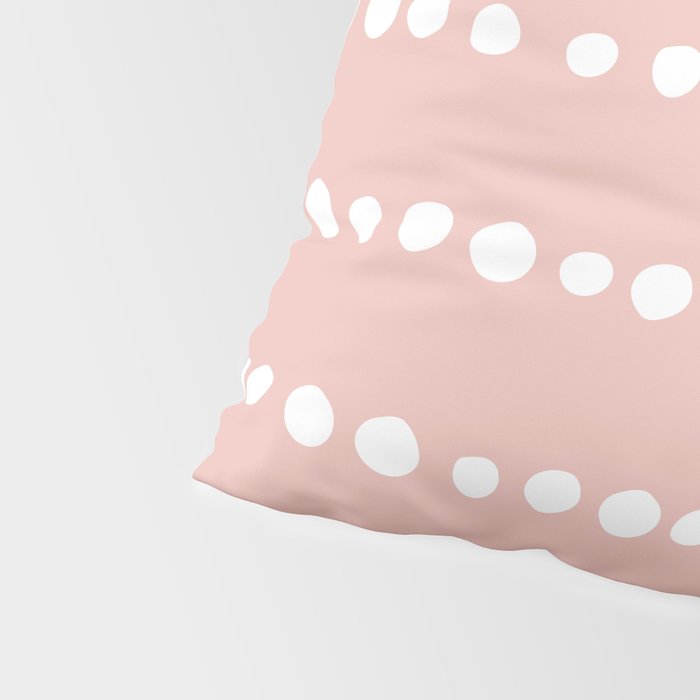 Spotted Mudcloth, Pink and White, Boho Prints Pillow Sham Gallery Image 4