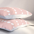 Spotted Mudcloth, Pink and White, Boho Prints Pillow Sham Gallery Image 3