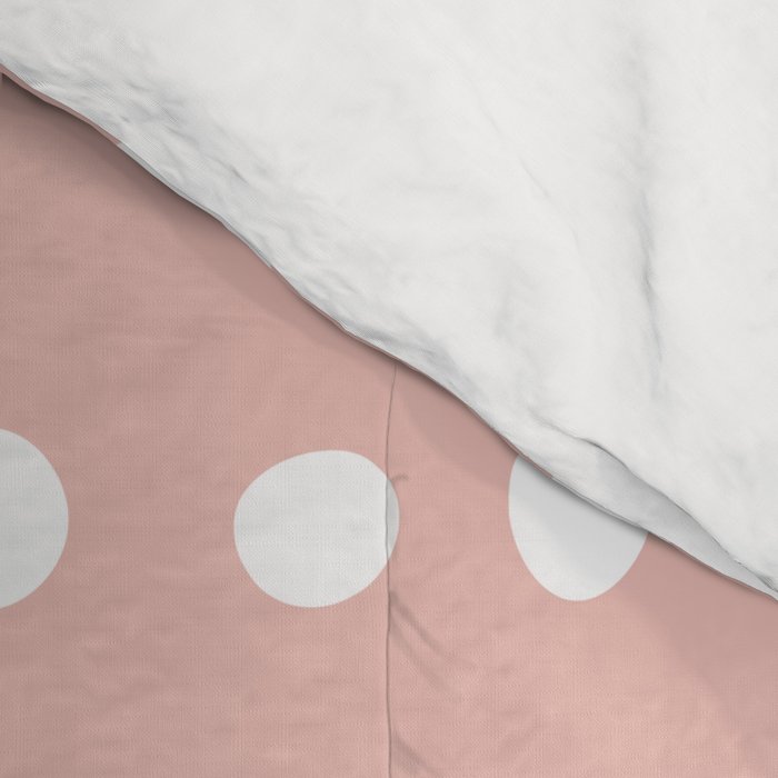 Spotted Mudcloth, Pink and White, Boho Prints Comforter Gallery Image 4