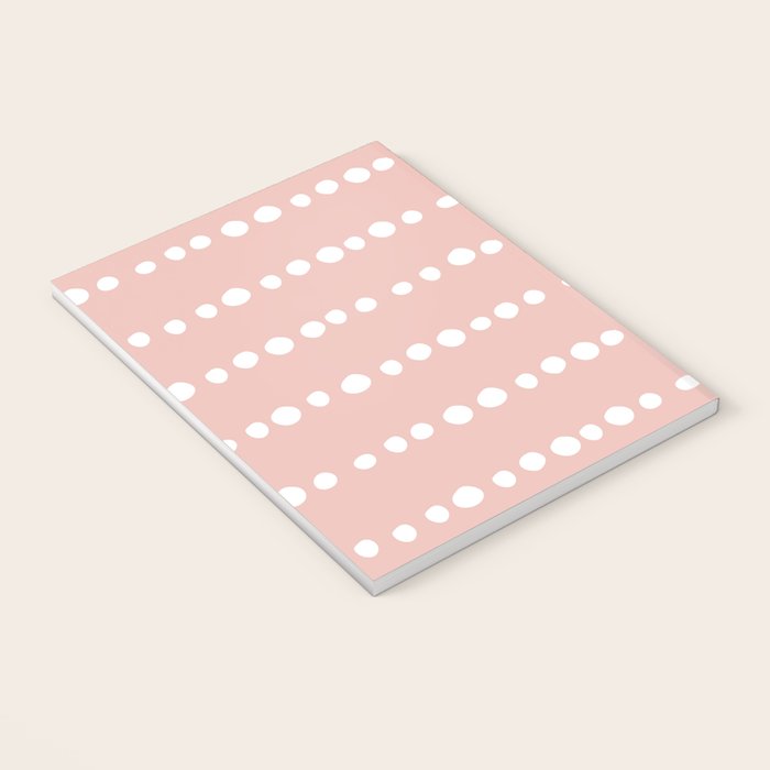 Spotted Mudcloth, Pink and White, Boho Prints Notebook Gallery Image 3
