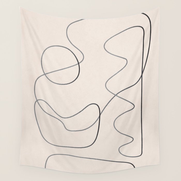 Abstract Line III Wall Tapestry Gallery Image 4