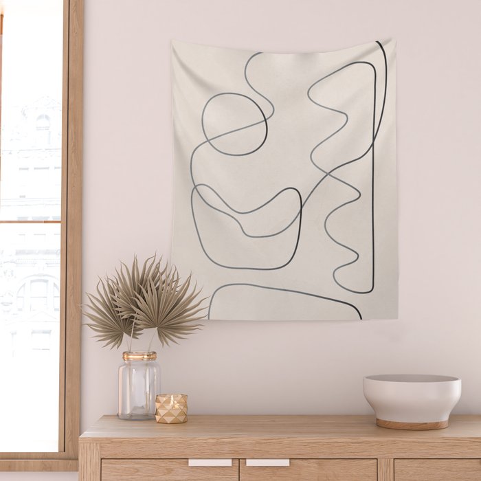 Abstract Line III Wall Tapestry Gallery Image 2