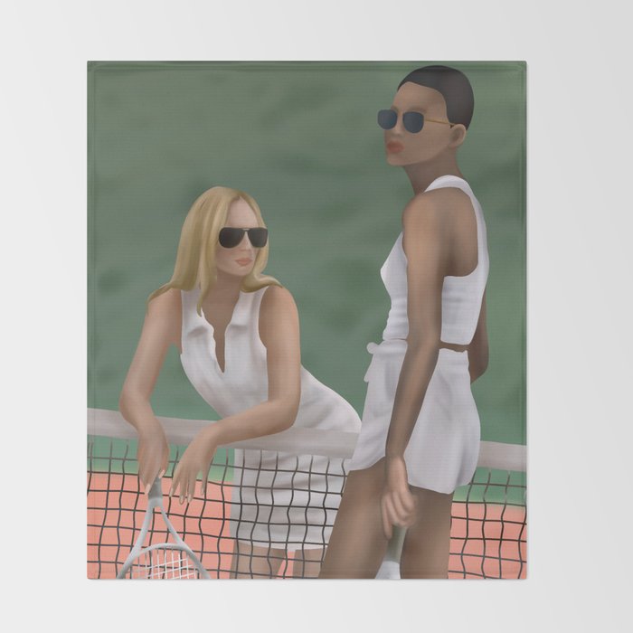Elegance on the Court Throw Blanket Gallery Image 2
