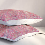 N45 - Pink Vintage Traditional Moroccan Boho & Farmhouse Style Artwork. Pillow Sham Gallery Image 3
