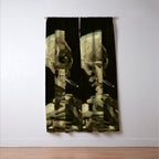 Vincent van Gogh - Skull of a Skeleton with Burning Cigarette Window Curtain Gallery Image 3
