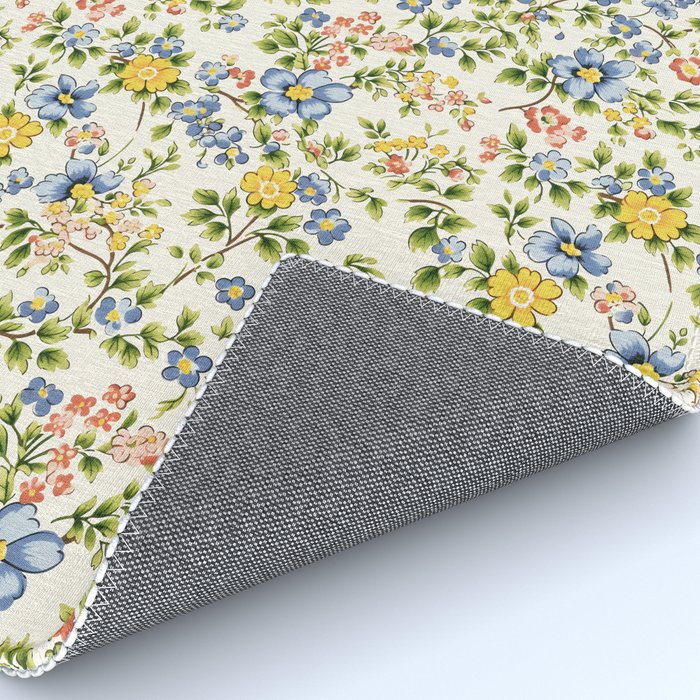 Cute Summer Floral Hand Painted Rug Gallery Image 4