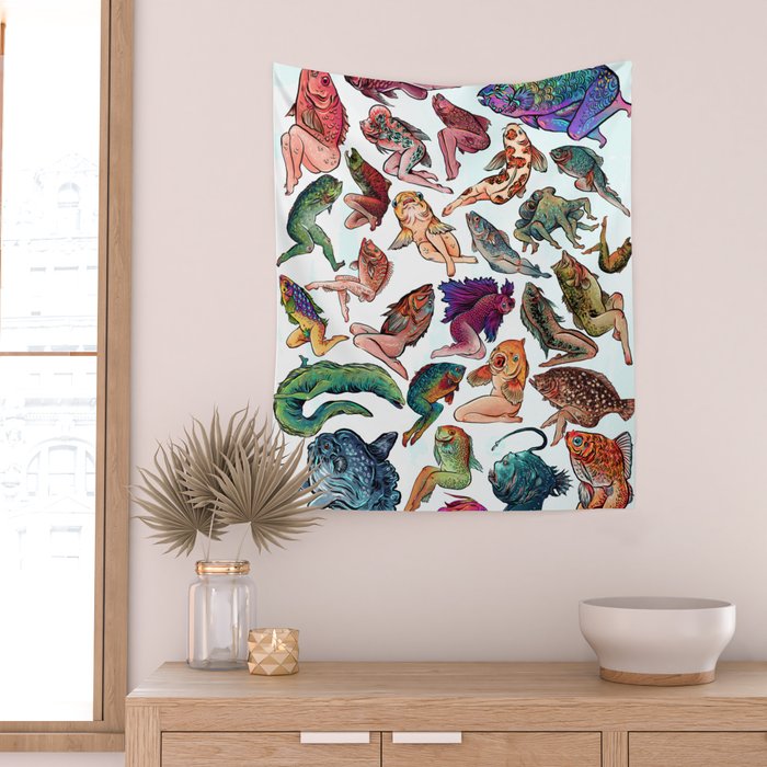 Reverse Mermaids Wall Tapestry Gallery Image 2