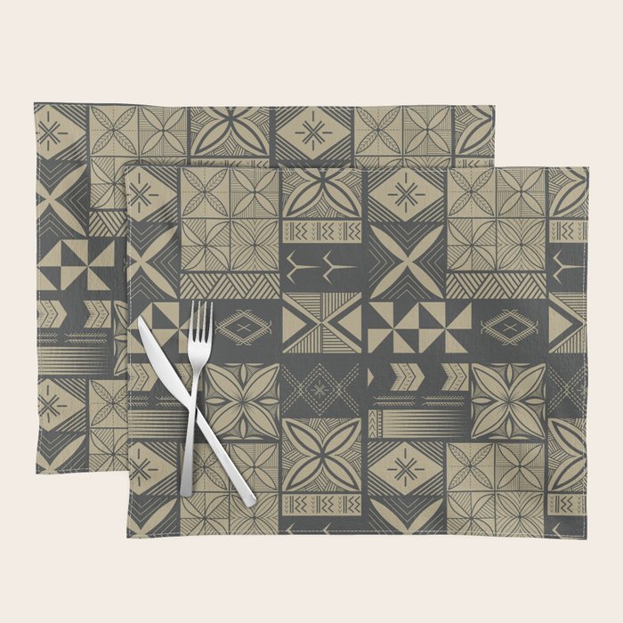UrbanNesian Camo Siapo and Tatau Placemat Gallery Image 1