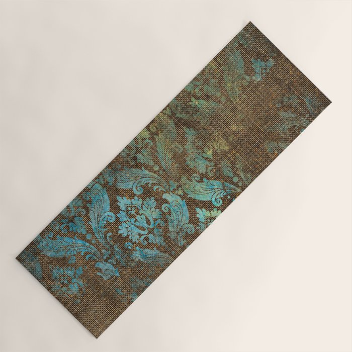 Aged Damask Texture 4 Yoga Mat Gallery Image 1
