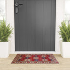 Red Forest Path Welcome Mat Gallery Image 3
