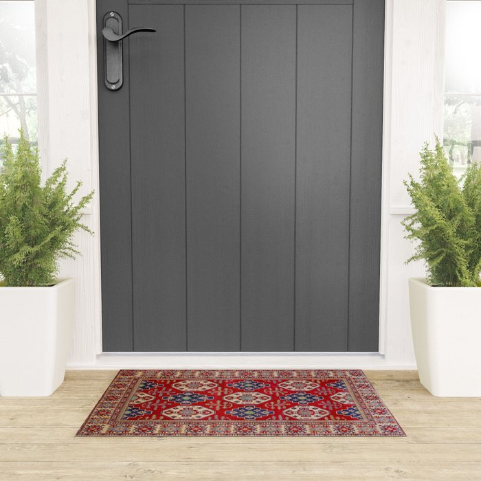 Red Forest Path Welcome Mat Gallery Image 3