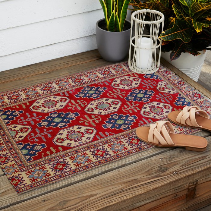 Red Forest Path Outdoor Rug Gallery Image 2