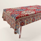 Red Forest Path Tablecloth Gallery Image 1
