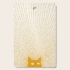 Cat Landscape 96: Good Meowning Cutting Board Gallery Image 1