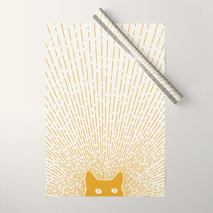 Cat Landscape 96: Good Meowning Wrapping Paper Gallery Image 1