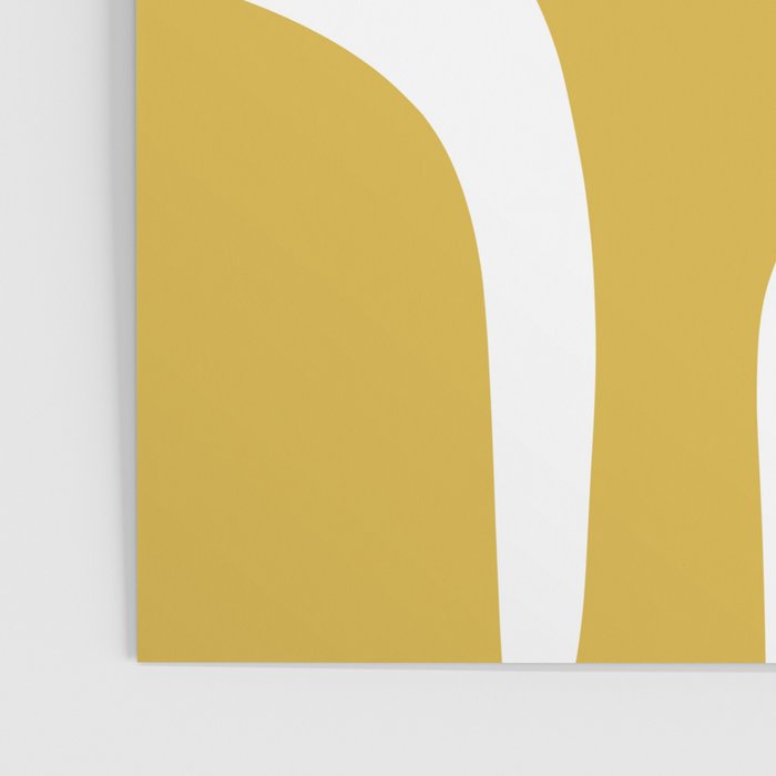 Retro Loops and Dots Midcentury Modern Pattern in Light Mustard, White, and Navy Blue Poster Gallery Image 3