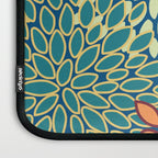 Festive Floral Prints, Red, Teal, Yellow, Orange, Colourful Prints Laptop Sleeve Gallery Image 3