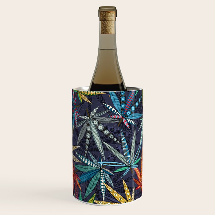 boho weed midnight Wine Chiller Gallery Image 1
