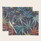 boho weed midnight Placemat Gallery Image 1