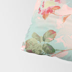 Botanical neo mint pink abstract watercolor floral pattern Pillow Sham Gallery Image 4