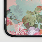 Botanical neo mint pink abstract watercolor floral pattern Laptop Sleeve Gallery Image 3