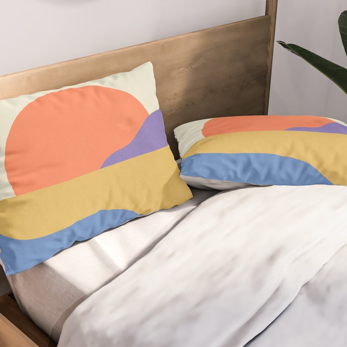 Sunset Island - Vibrant Colors Pillow Sham Gallery Image 2