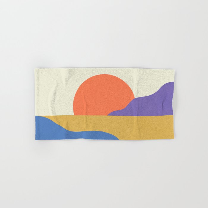 Sunset Island - Vibrant Colors Bath Towel Gallery Image 1