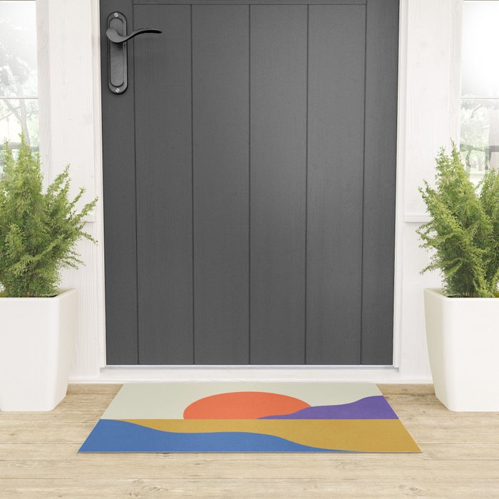 Sunset Island - Vibrant Colors Welcome Mat Gallery Image 3