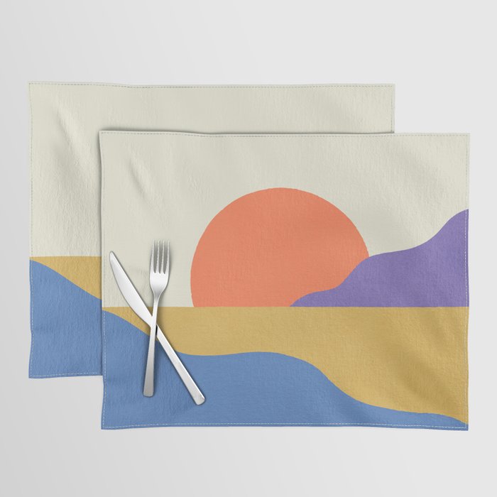 Sunset Island - Vibrant Colors Placemat Gallery Image 1