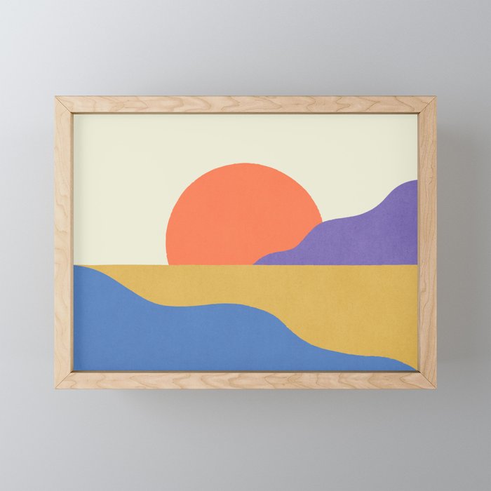 Sunset Island - Vibrant Colors Mini Art Print Gallery Image 1