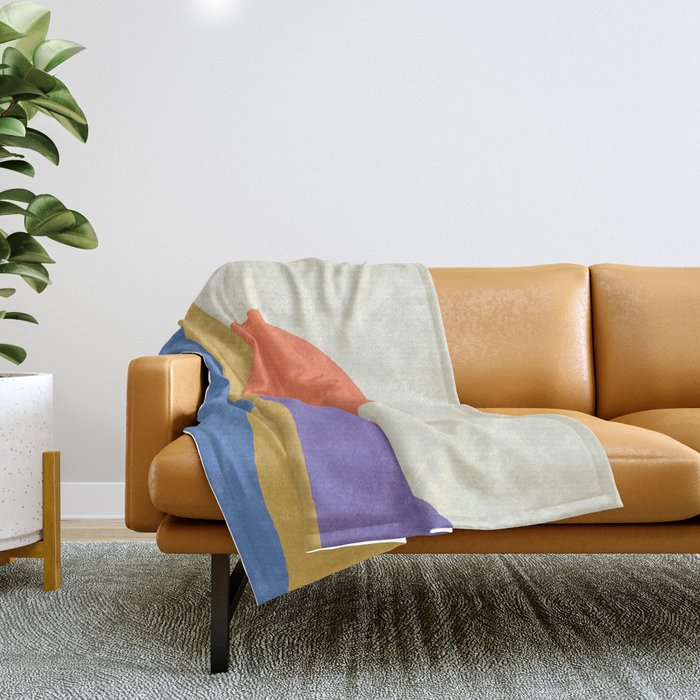Sunset Island - Vibrant Colors Throw Blanket Gallery Image 1