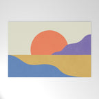 Sunset Island - Vibrant Colors Welcome Mat Gallery Image 1