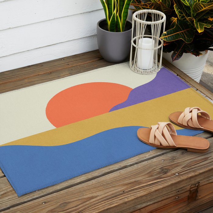 Sunset Island - Vibrant Colors Outdoor Rug Gallery Image 2