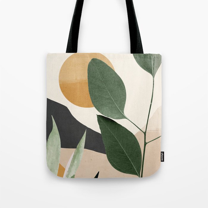 Abstract Art Tropical Leaves 8 Tote Bag Gallery Image 1