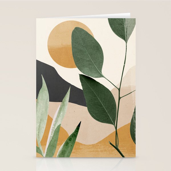 Abstract Art Tropical Leaves 8 Stationery Card Gallery Image 2