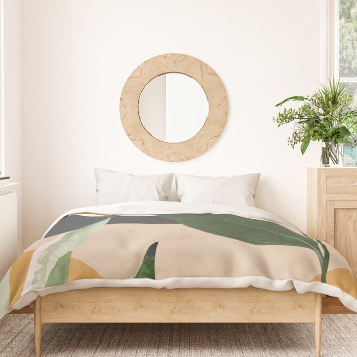 Abstract Art Tropical Leaves 8 Duvet Cover Gallery Image 3