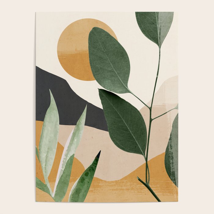 Abstract Art Tropical Leaves 8 Poster Gallery Image 4