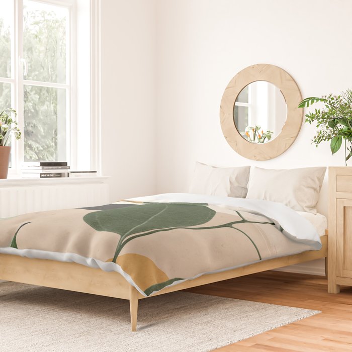 Abstract Art Tropical Leaves 8 Duvet Cover Gallery Image 2