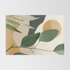 Abstract Art Tropical Leaves 8 Rug Gallery Image 2