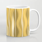 Hourglass Mid-Century Modern Abstract Pattern Honey Mustard Yellow Coffee Mug Gallery Image 1