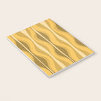 Hourglass Mid-Century Modern Abstract Pattern Honey Mustard Yellow Notebook Gallery Image 3