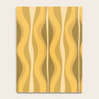 Hourglass Mid-Century Modern Abstract Pattern Honey Mustard Yellow Notebook Gallery Image 4