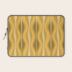 Hourglass Mid-Century Modern Abstract Pattern Honey Mustard Yellow Laptop Sleeve Gallery Image 1