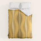 Hourglass Mid-Century Modern Abstract Pattern Honey Mustard Yellow Comforter Gallery Image 6