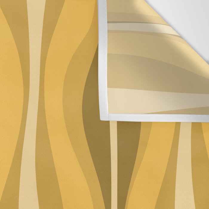 Hourglass Mid-Century Modern Abstract Pattern Honey Mustard Yellow Wall Tapestry Gallery Image 3