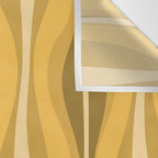 Hourglass Mid-Century Modern Abstract Pattern Honey Mustard Yellow Wall Tapestry Gallery Image 3